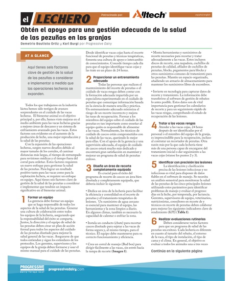 Obtén el apoyo para una gestión adecuada de la salud de las pezuñas en las granjas