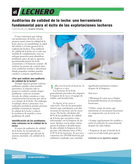 Auditorías de calidad de la leche: una herramienta fundamental para el éxito de las explotaciones lecheras